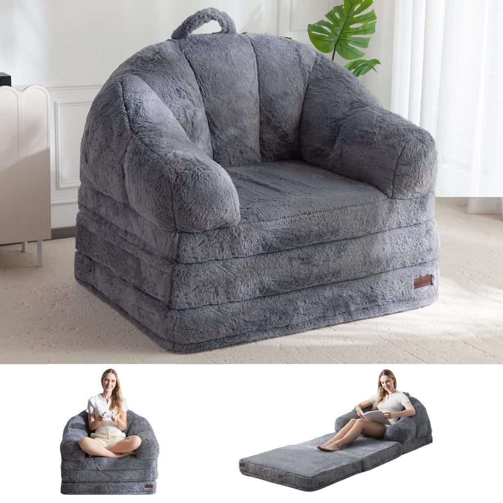 MAXYOYO Folding Sofa Bed, 2 in 1 Convertible Sofa to Lounger