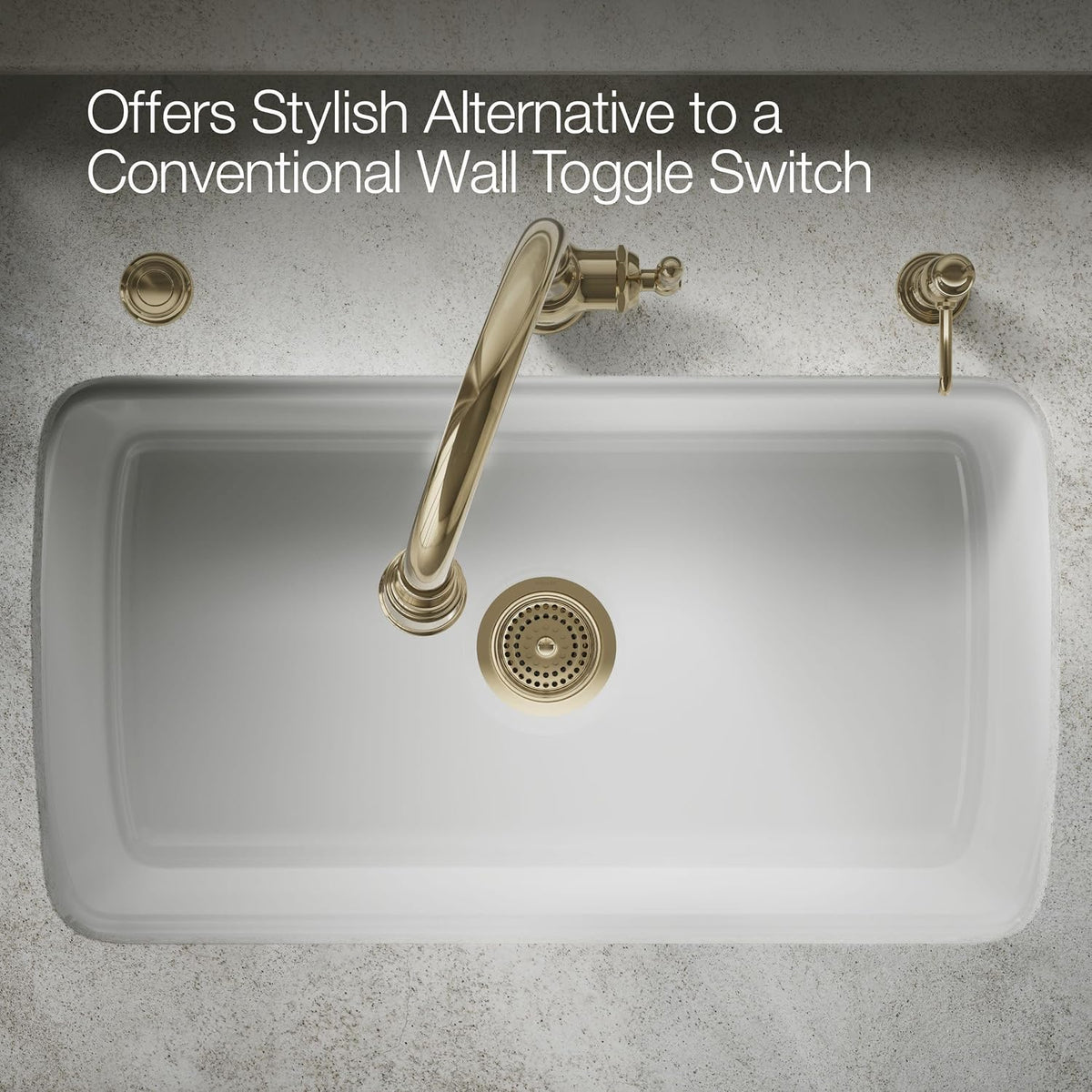 Kohler K35723-AF Garbage Disposal Air Switch Kit Vibrant French Gold
