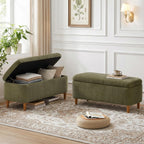 39.4" Ottoman with Storage Upholstered Storage Bench for Living Room
