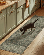 Washable Area Rugs for Living Room: 9x12 Bedroom Rug Boho Vintage Area Rug Stain Resistant Non Slip Low Pile Lightweight Soft Carpets for Dining Room Kitchen Nursery Kids Room Playroom Home Office