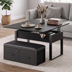 31.5'' Lift Top Coffee Table with Storage Bench, Rustic Brown