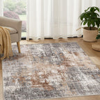 DMOYEST Area Rug Living Room Rugs 9x12 Washable Abstract Grey Carpet