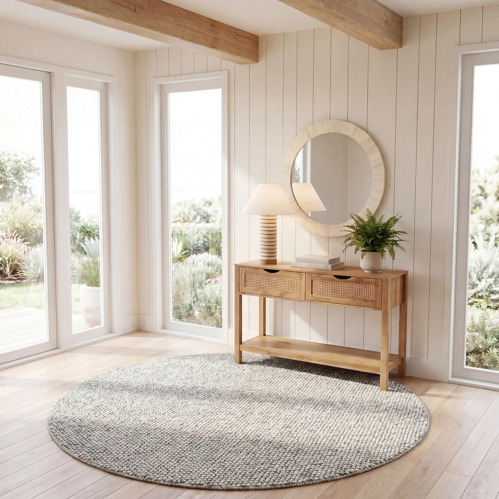 SAFAVIEH Natura Runner Rug 2x6 Wool Knotted, Beige NAT620B