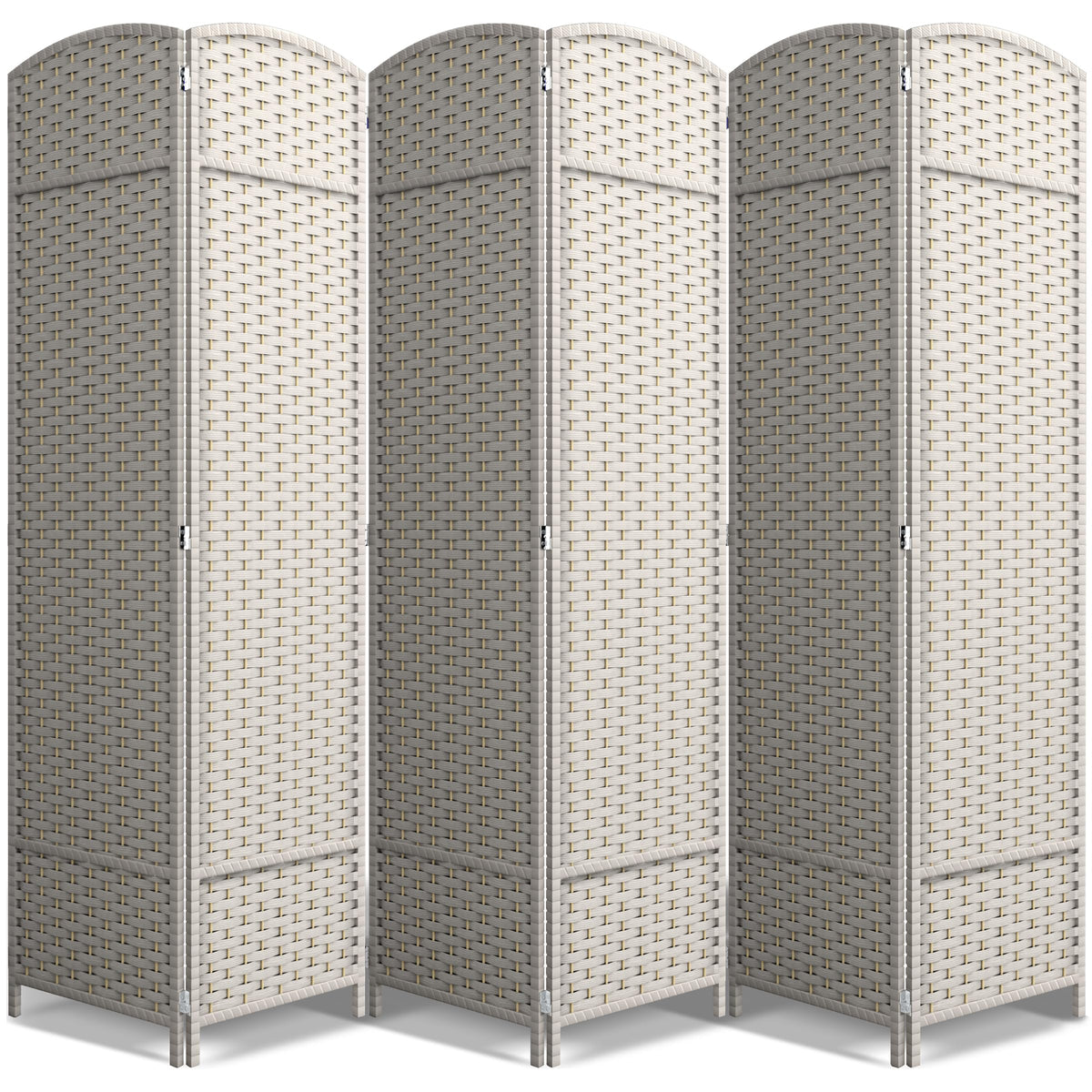 Sorbus Foldable Room Divider, Mesh Privacy Screen (6 Panel, Black)