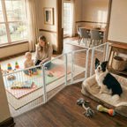 FXW Dog Gate, Extra Wide Adjustable for Openings Up to 111", 32" H