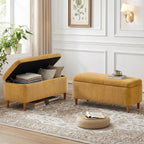 39.4" Ottoman with Storage Upholstered Storage Bench for Living Room