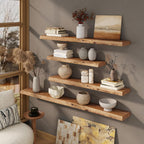 Marsmiles 55in Long Floating Shelves for Wall Mounted, 1Pack|Natural