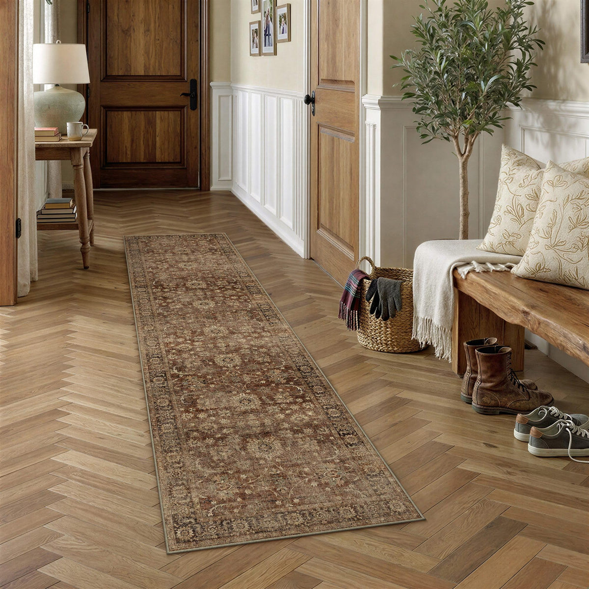 HUGEAR 8x10 Beige Neutral Area Rugs Washable Rug Carpet