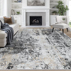 8x10 Area Rugs for Living Room Washable Bedroom Dining Room Blue Grey