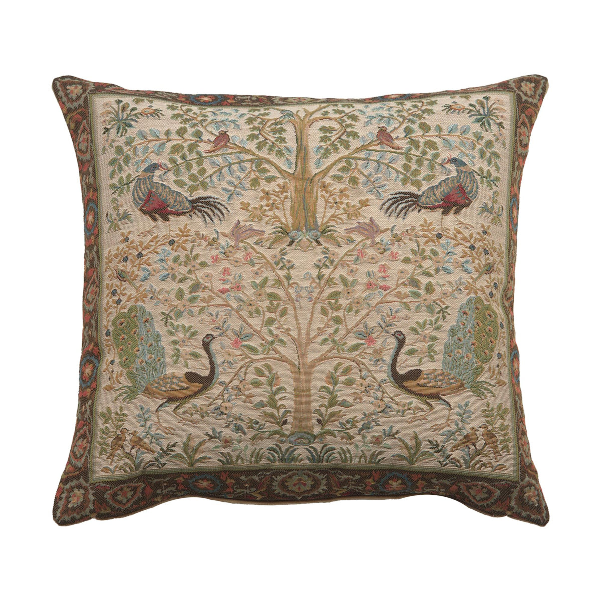 William Morris The Hare I Tapestry Throw Pillow Cover 19 x 19 in