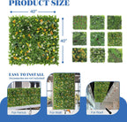 ECOOPTS 40"x40" Faux Ivy Privacy Fence Screen Artificial Boxwood Panels Topiary Hedge Plants for Indoor Outdoor Decoration, #6 Mixed Leave, 3 Packs