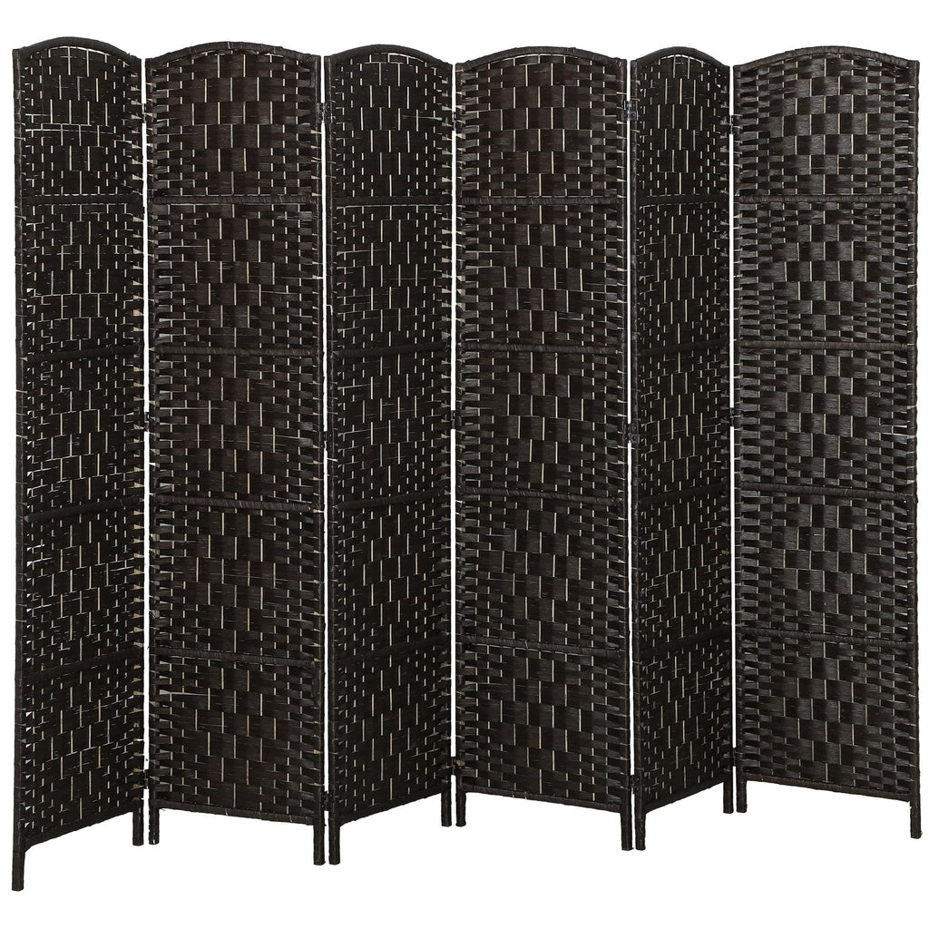 HOMCOM Room Divider 4-Panel, 6FT-Tall Folding Privacy Screen, Natural