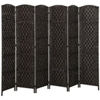 HOMCOM Room Divider 4-Panel, 6FT-Tall Folding Privacy Screen, Natural