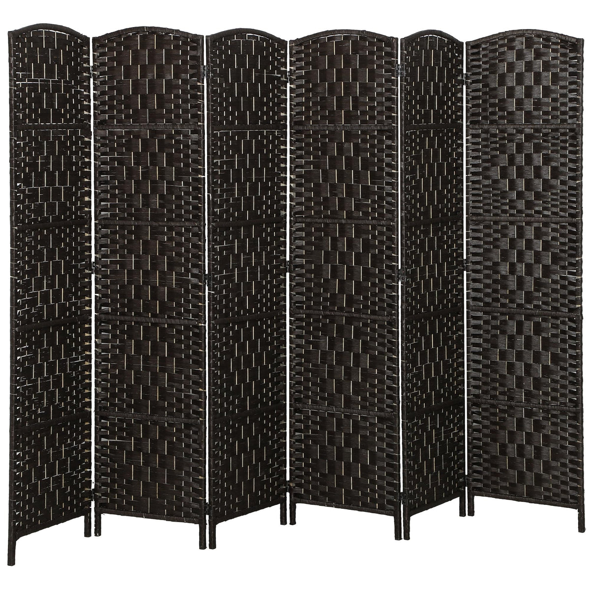 HOMCOM Room Divider 4-Panel, 6FT-Tall Folding Privacy Screen, Natural