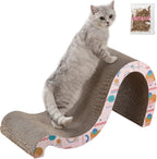 CSR1013D Kona 27" Modern Cardboard Double-Sided Wave Cat Scratcher with Catnip, Pattern Party