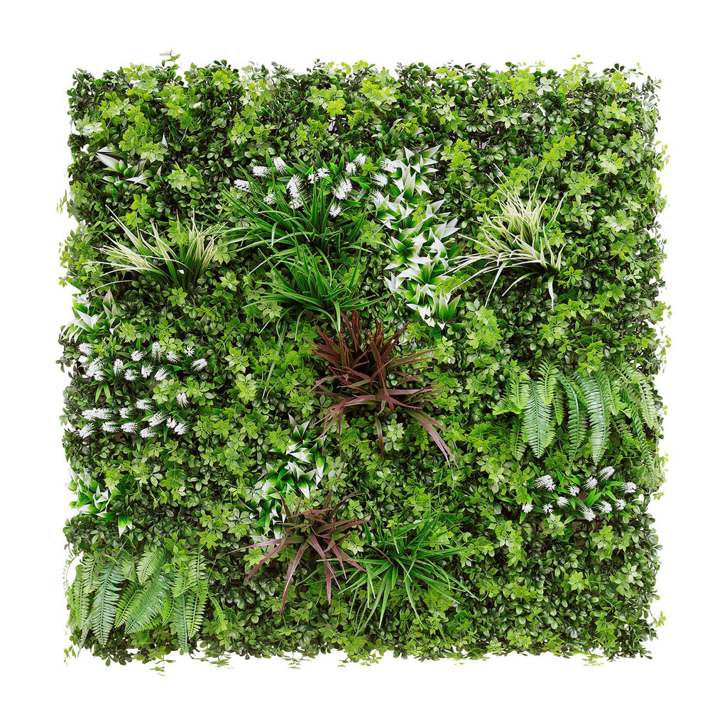 ECOOPTS 40"x40" Faux Ivy Privacy Fence Screen Artificial Boxwood Panels Topiary Hedge Plants for Indoor Outdoor Decoration, #6 Mixed Leave, 3 Packs