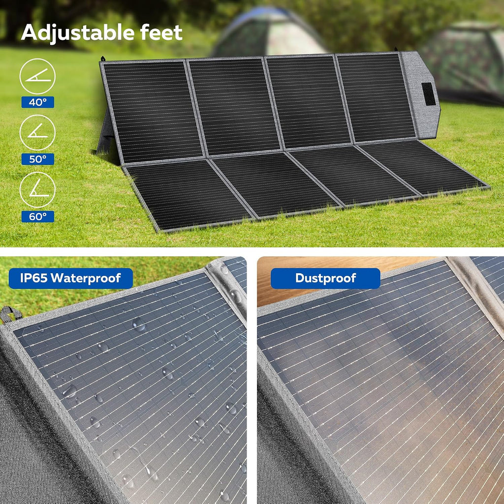 400W Portable Solar Panel for Power Station, Foldable Solar Panels
