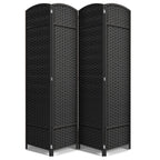 Sorbus Foldable Room Divider, Mesh Privacy Screen (6 Panel, Black)