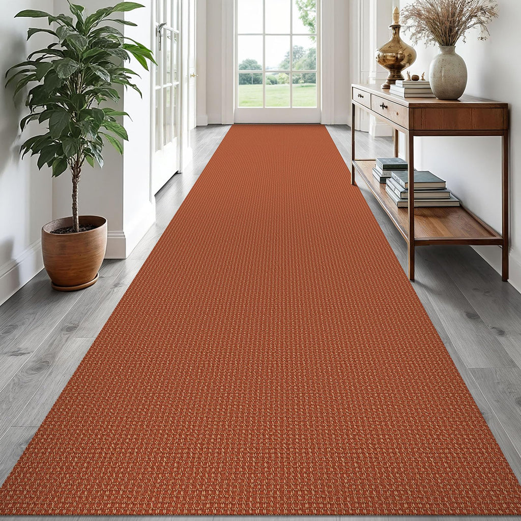 EARTHALL Woven Area Rugs 6x9 Ft Washable Living Room Rugs Non Slip Rubber Backed Dining Room Rug Braided Bedroom Rugs Indoor Floor Carpet for Living Room, Bedroom, Dining Room, Beige/Ivory