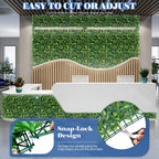ECOOPTS 20"x20" Faux Ivy Privacy Fence Screen Artificial Boxwood Panels Topiary Hedge Plants for Indoor Outdoor Decoration, #3 Mixed Leaves, 29 Packs