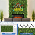 ECOOPTS 20"x20" Faux Ivy Privacy Fence Screen Artificial Boxwood Panels Topiary Hedge Plants for Indoor Outdoor Decoration, #16 Mixed Leaves, 15 Packs
