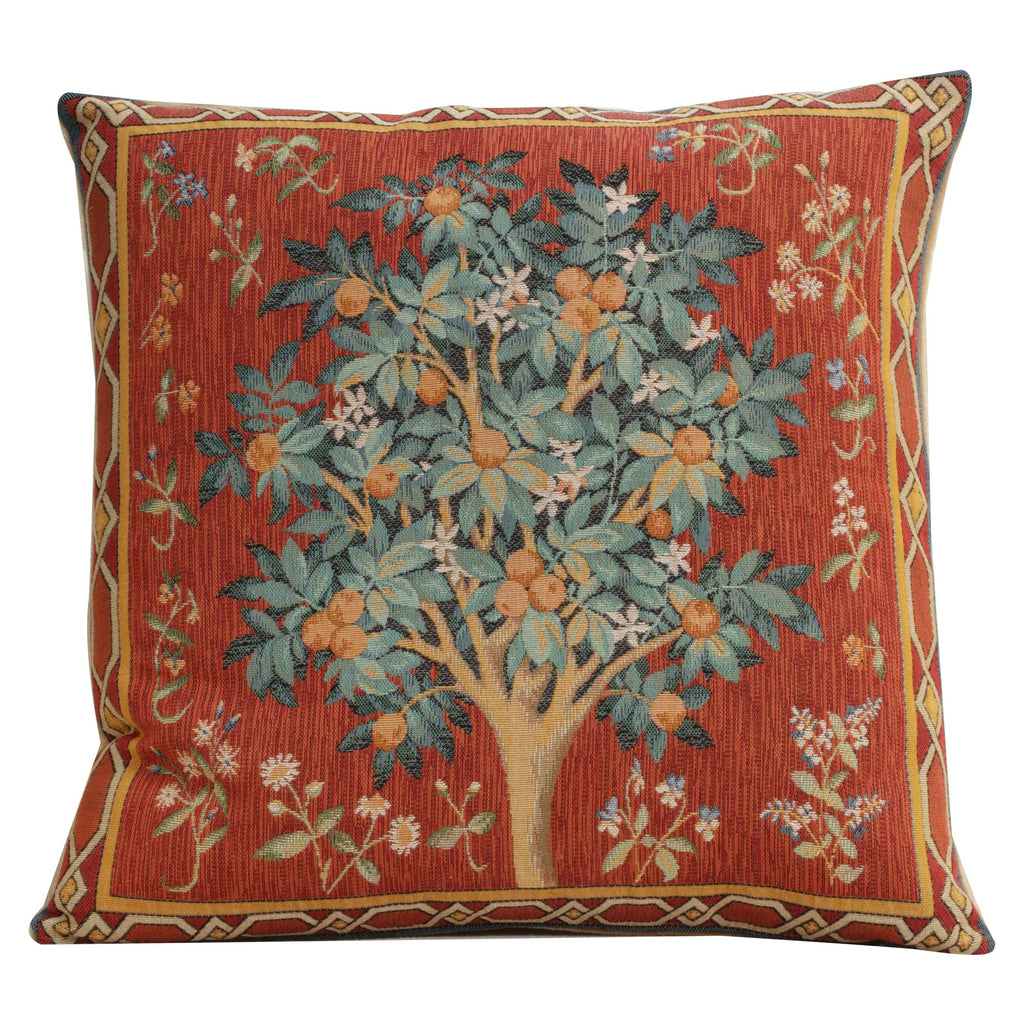 William Morris Birds Face to Face II Tapestry Throw Pillow Cover 19 x 19 in