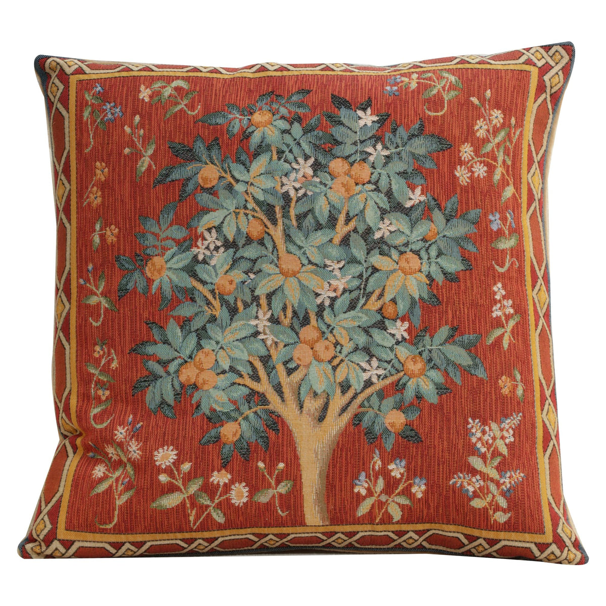 William Morris Birds Face to Face II Tapestry Throw Pillow Cover 19 x 19 in