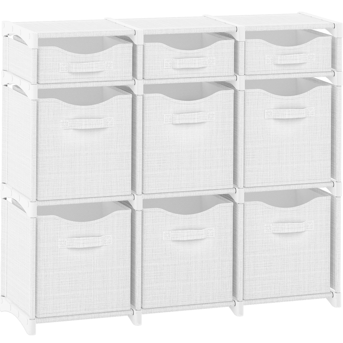 Cube Storage Organizer with Storage Bins Included - The Perfect Closet Organizers and Storage Solution. Includes 12 Storage Cubes, Great For Toy Storage, Closet Storage, Clothes Storage (Grey)