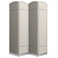 Sorbus Foldable Room Divider, Mesh Privacy Screen (8 Panel, Chocolate)
