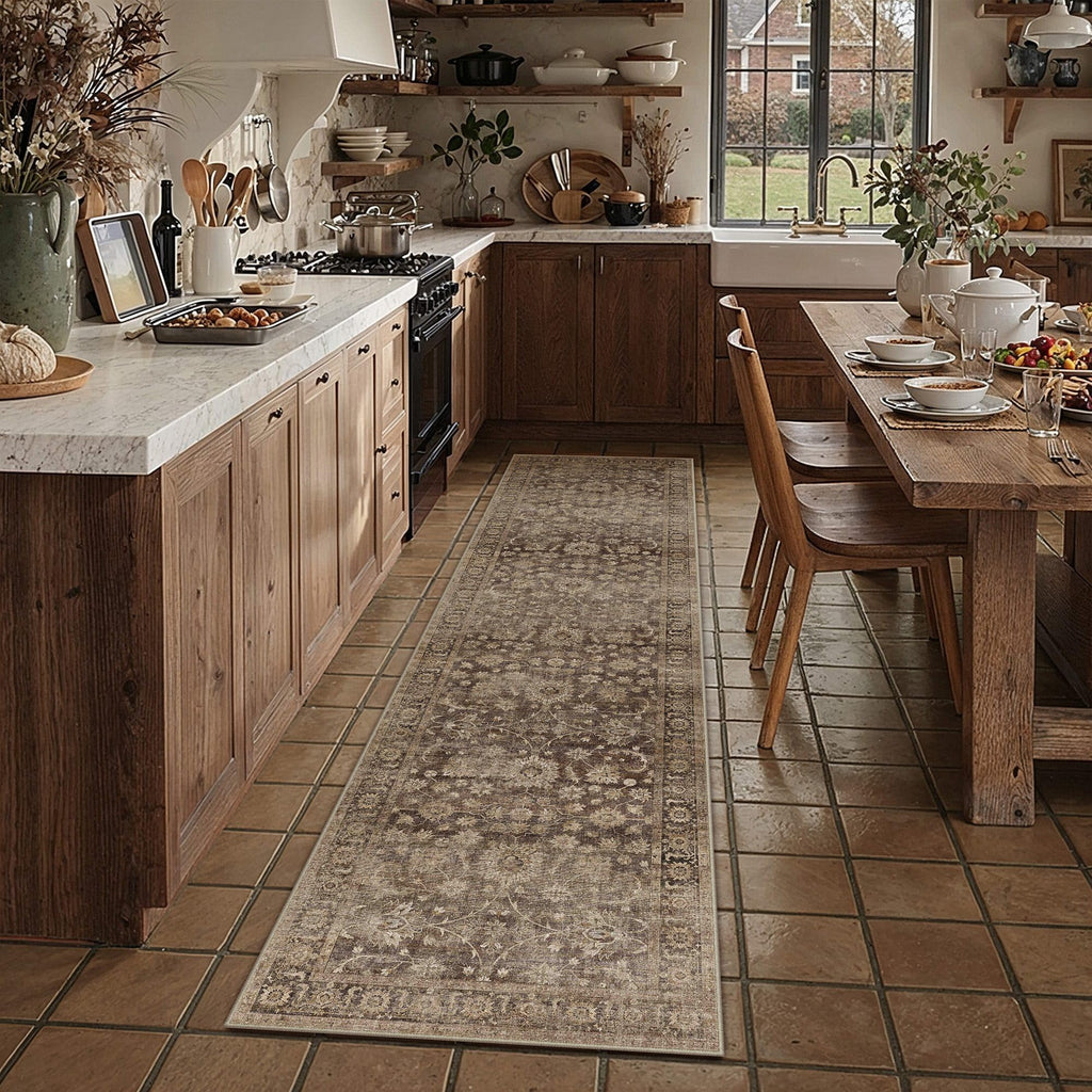 HUGEAR 8x10 Beige Neutral Area Rugs Washable Rug Carpet