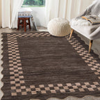GarveeHome 5x7 Washable Area Rug Checkered Rug for Bedroom Living Room