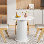 31.5 inch Round Dining Table for 2, Modern Farmhouse Kitchen Table