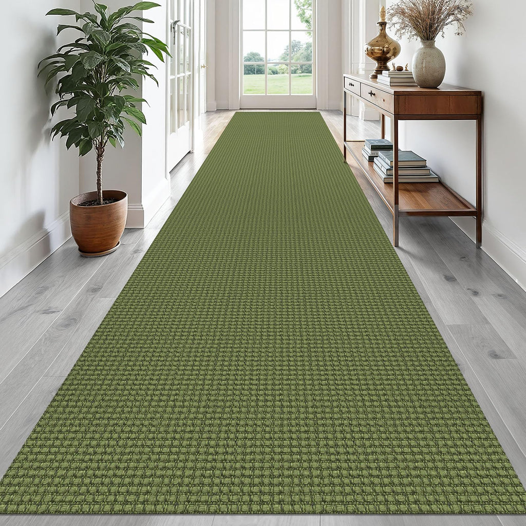 EARTHALL Woven Area Rugs 6x9 Ft Washable Living Room Rugs Non Slip Rubber Backed Dining Room Rug Braided Bedroom Rugs Indoor Floor Carpet for Living Room, Bedroom, Dining Room, Beige/Ivory