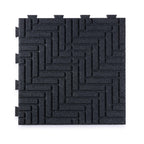 Playsafer Herringbone Rubber Interlocking Tiles | 16 X 16 | Easy Install for Indoor and Outdoor Use (Red, 20 Tiles)