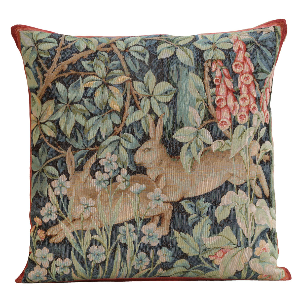 William Morris Kelmscott Tree Blue Tapestry Throw Pillow Cover 19 x 19 in