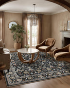 Washable Area Rugs for Living Room: 9x12 Bedroom Rug Boho Vintage Area Rug Stain Resistant Non Slip Low Pile Lightweight Soft Carpets for Dining Room Kitchen Nursery Kids Room Playroom Home Office