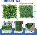 ECOOPTS 20"x20" Faux Ivy Privacy Fence Screen Artificial Boxwood Panels Topiary Hedge Plants for Indoor Outdoor Decoration, #3 Mixed Leaves, 29 Packs