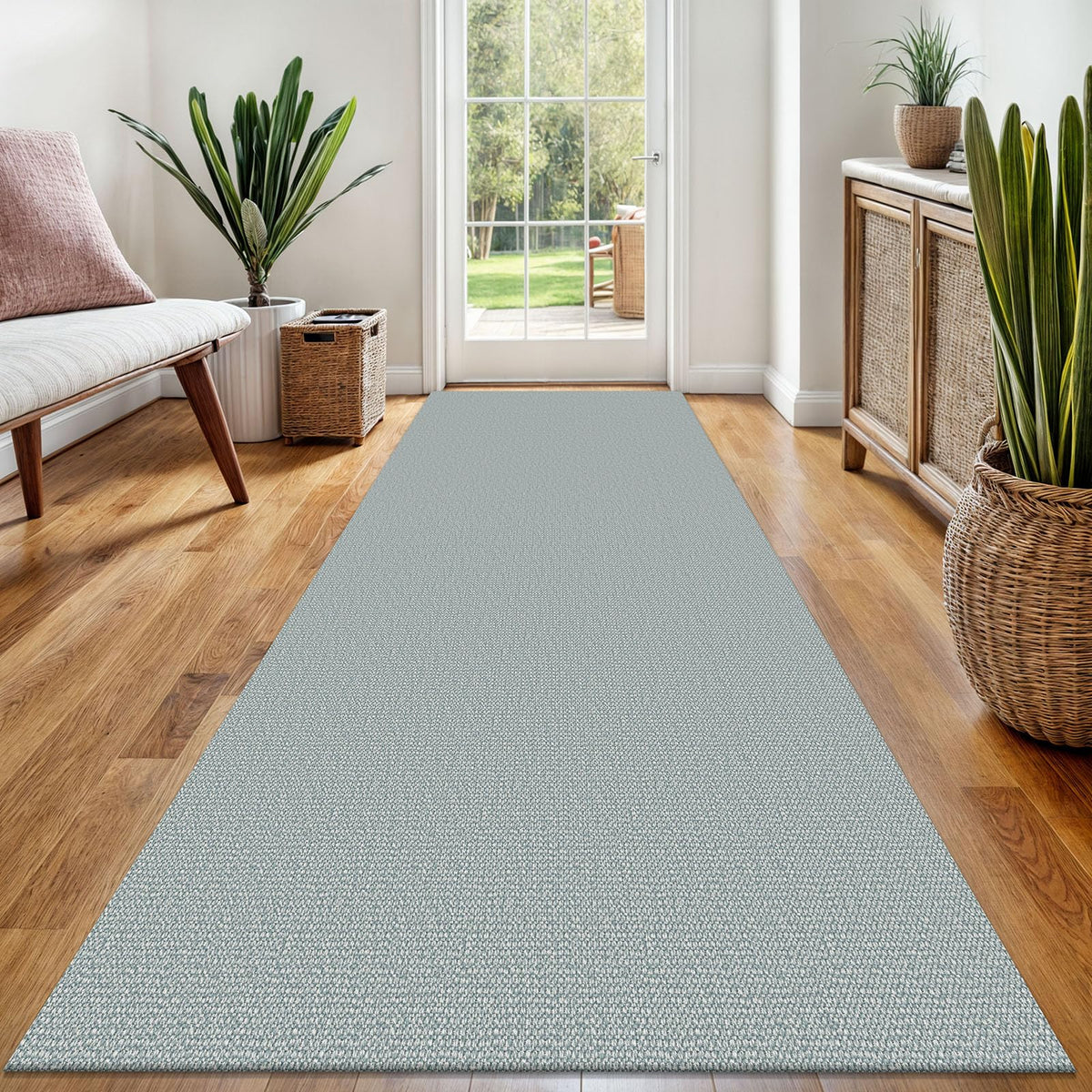 EARTHALL Washable Area Rug, Non Slip Living Room Rug, 5x7 Ft, Sand/Beige