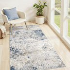 DMOYEST Area Rug Living Room Rugs 9x12 Washable Abstract Grey Carpet