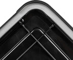 IRIS USA 4-Pack 74 Qt Storage Bins with Gasket Lids, Black/Red
