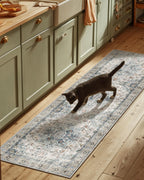 Washable Area Rugs for Living Room: 9x12 Bedroom Rug Boho Vintage Area Rug Stain Resistant Non Slip Low Pile Lightweight Soft Carpets for Dining Room Kitchen Nursery Kids Room Playroom Home Office