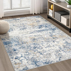 DMOYEST Area Rug Living Room Rugs 9x12 Washable Abstract Grey Carpet