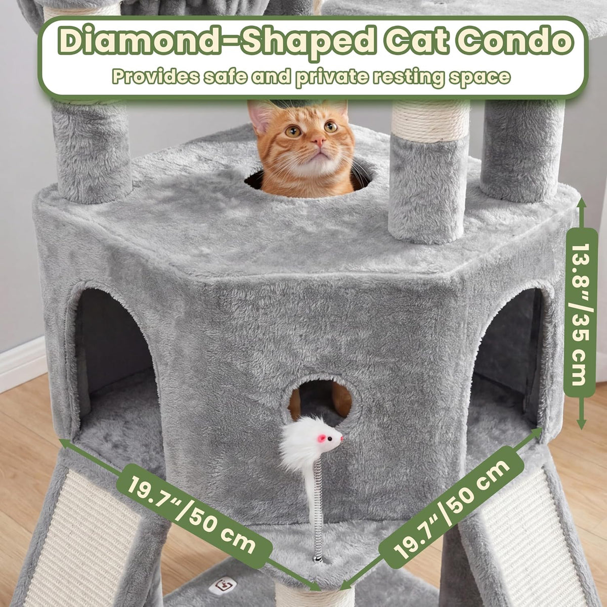 Cat Tree, 81.1" Tall Heavy Duty Cat Tower for Large Cats VCT032W