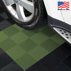 B2US5030 Deck and Patio Flooring Interlocking Tiles Perforated Pack, Green, 30-Pack
