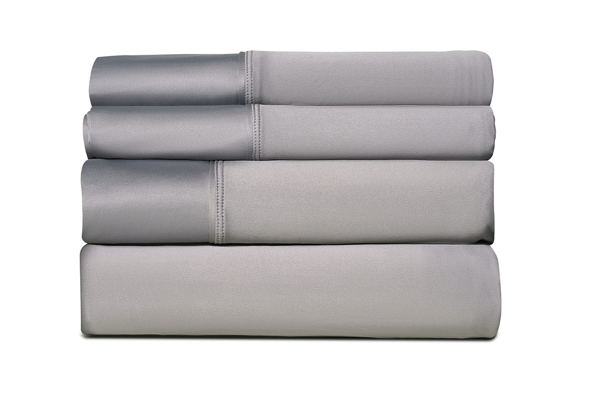 SHEEX Active Comfort Anti-Wrinkle Cooling Sheets, King/Cal King, Blue Sky