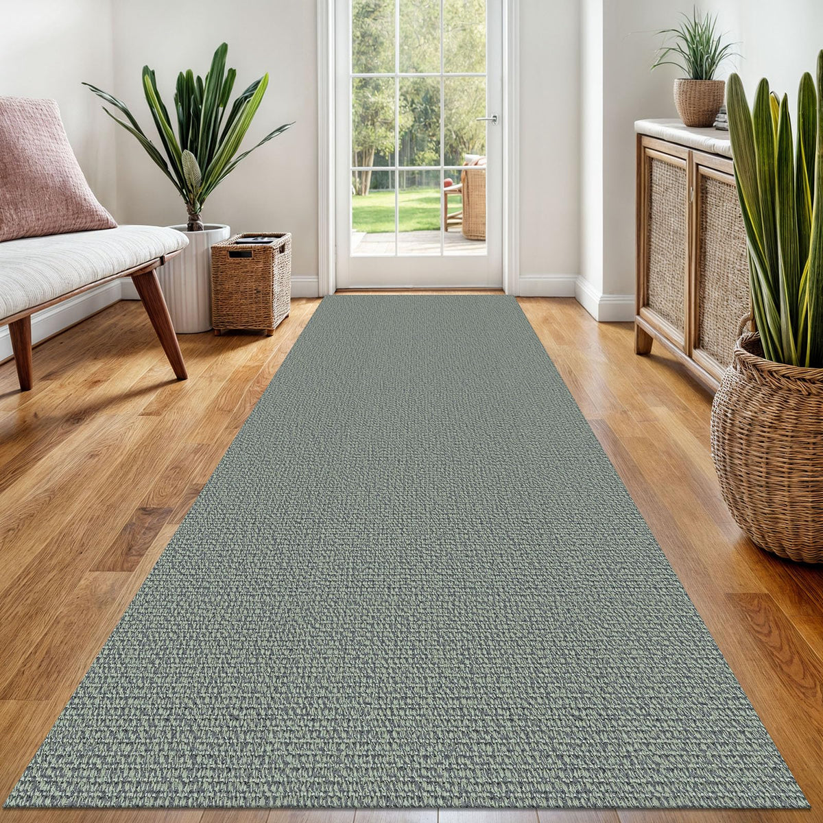 EARTHALL Washable Area Rug, Non Slip Living Room Rug, 5x7 Ft, Sand/Beige
