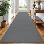 EARTHALL Woven Area Rugs 6x9 Ft Washable Living Room Rugs Non Slip Rubber Backed Dining Room Rug Braided Bedroom Rugs Indoor Floor Carpet for Living Room, Bedroom, Dining Room, Beige/Ivory