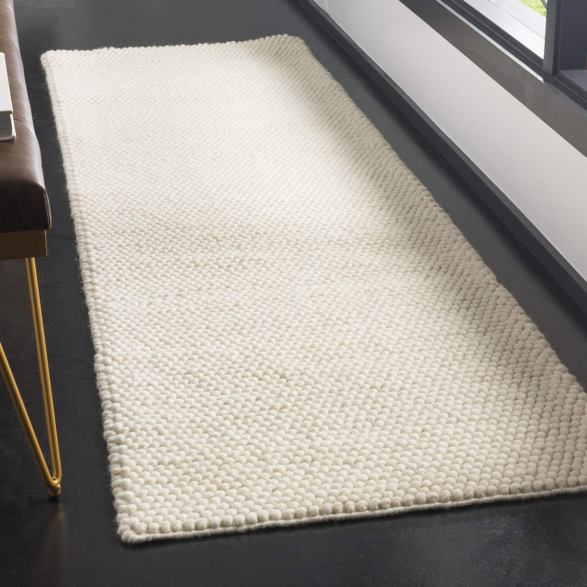 SAFAVIEH Natura Runner Rug 2x6 Wool Knotted, Beige NAT620B