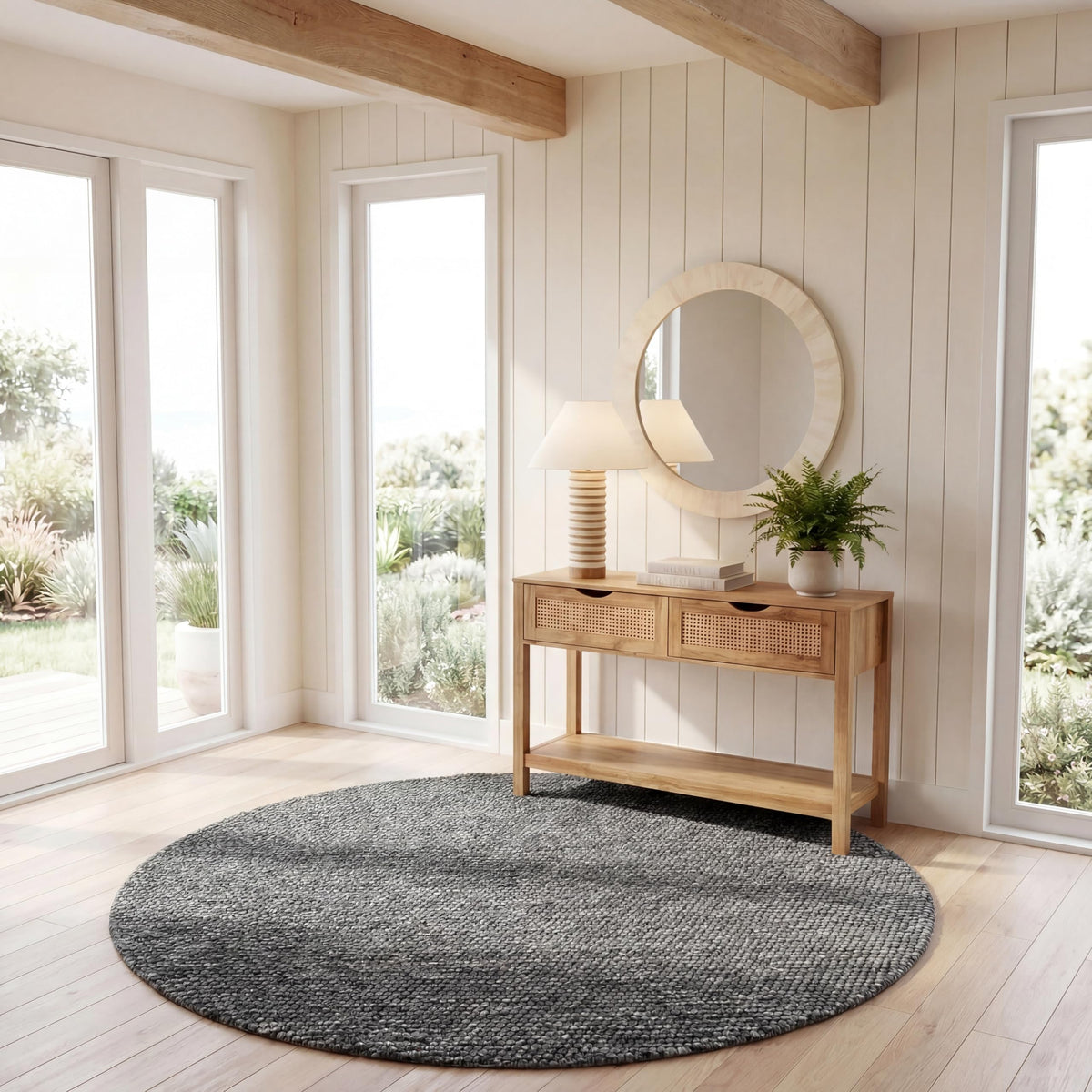 SAFAVIEH Natura Runner Rug 2x6 Wool Knotted, Beige NAT620B