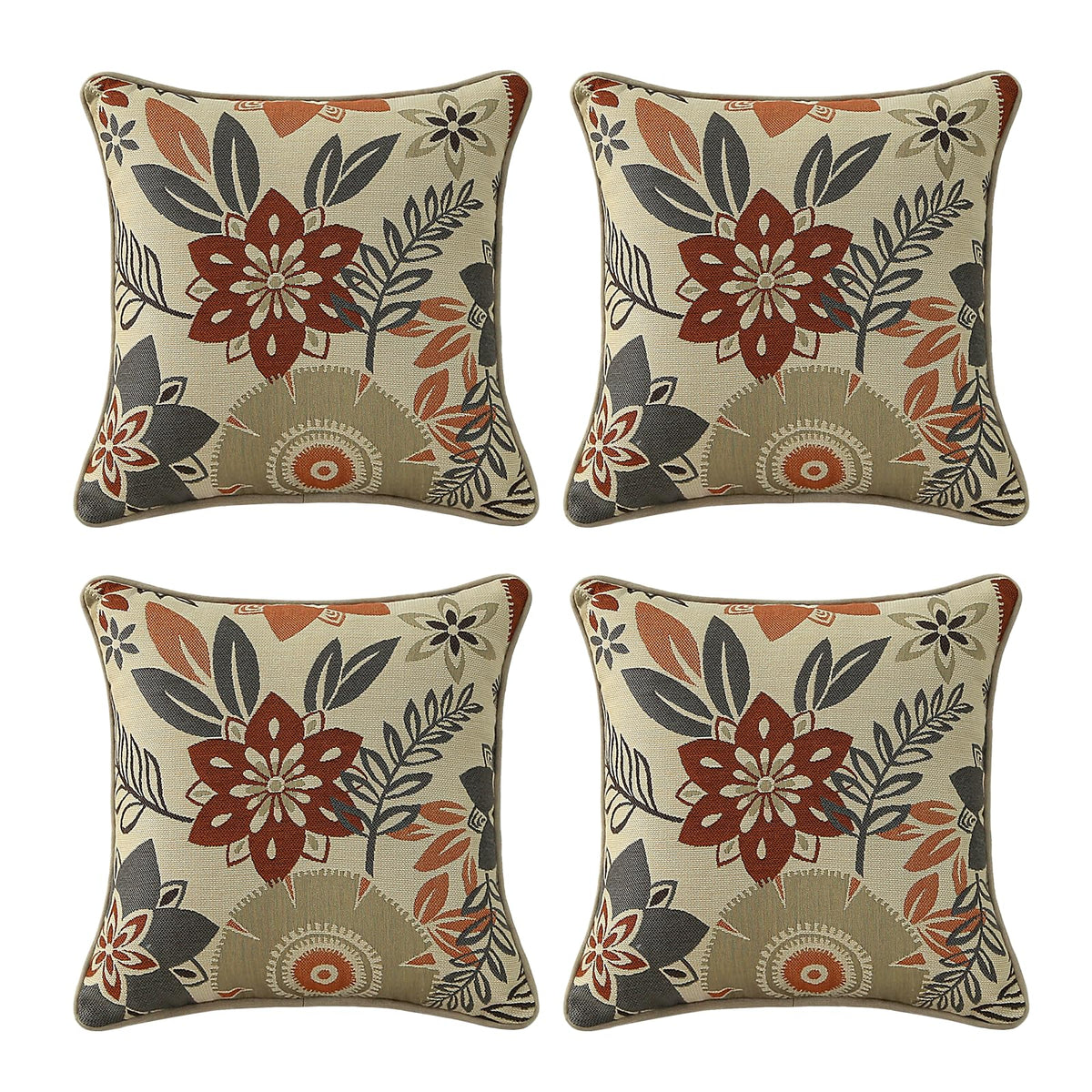 Outdoor Sunbrella Decorative Pillows Pack of 4, 20" x 12" Outdoor Pillow Set for Couch Bed Throw Patio Sofa, Airies Marble